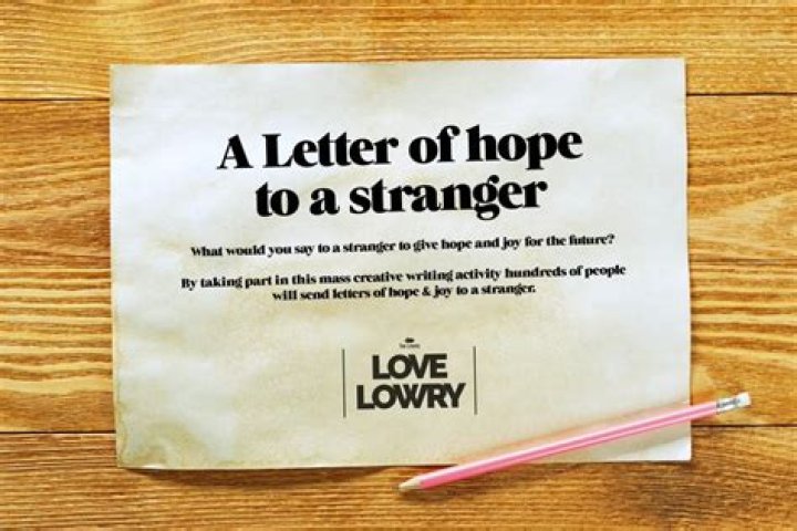 The Lowry Theatre launches a mass creative writing activity ‘A Letter of Hope to a Stranger’